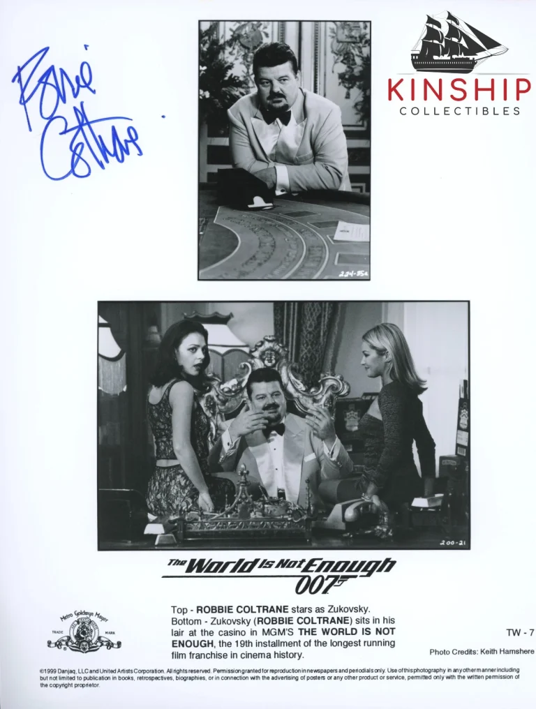 Robbie Coltrane signed James Bond 007 8x10 Movie Promo Photo JSA COA Auto B1092