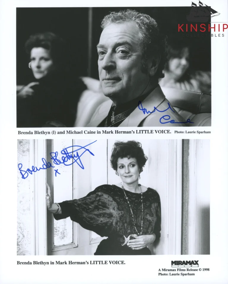 Michael Caine & Brena Blethyn signed 8x10 Movie Promo Photo JSA COA Auto B1116