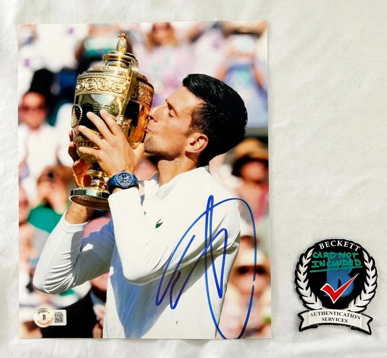 Novak Djokovic Signed 8x10 Photo Beckett BAS 3 COA