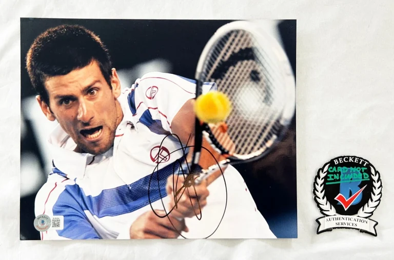 Novak Djokovic Signed 8x10 Photo Beckett BAS 2 COA