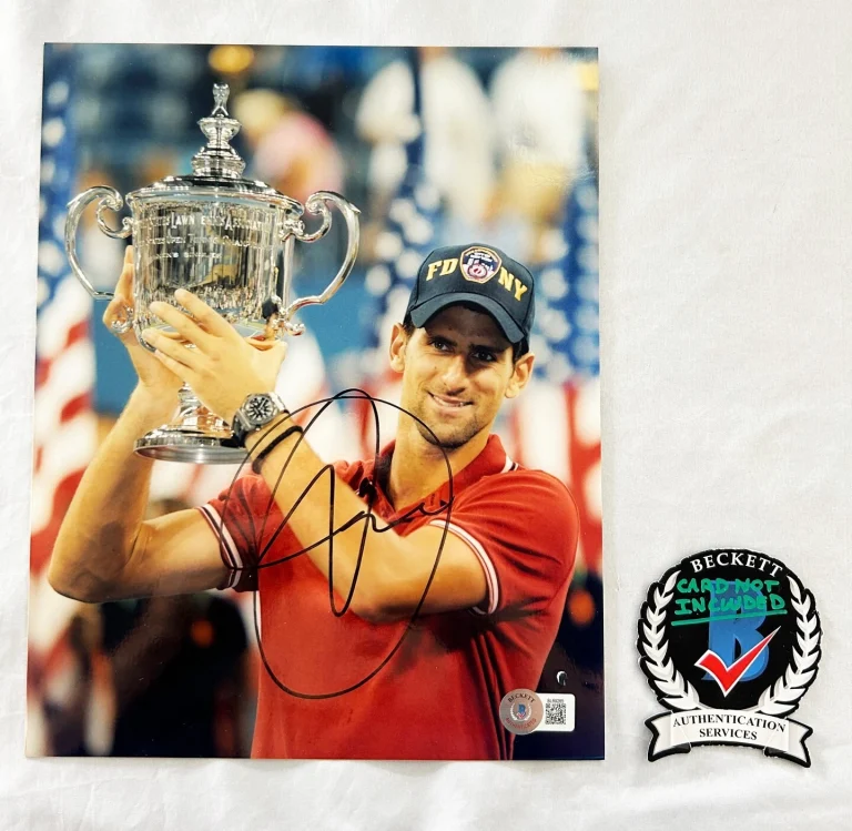 Novak Djokovic Signed 8x10 Photo Beckett BAS 1 COA