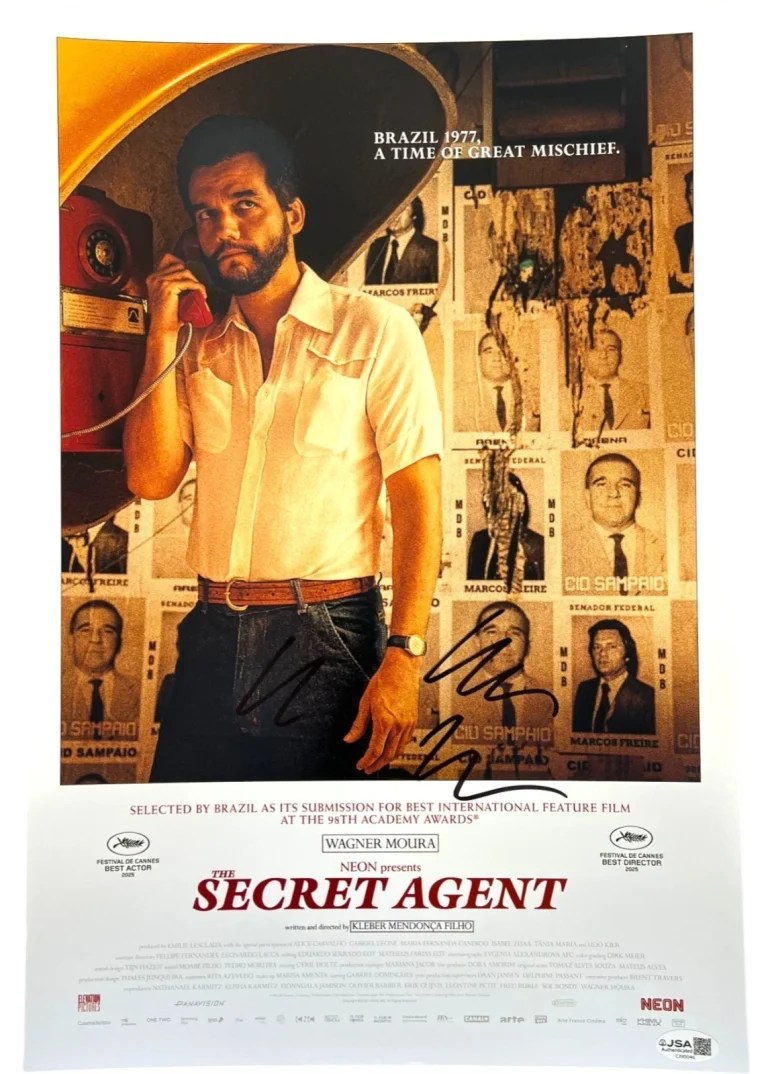 WAGNER MOURA SIGNED AUTOGRAPHED THE SECRET AGENT 12X18 MOVIE POSTER PHOTO JSA !