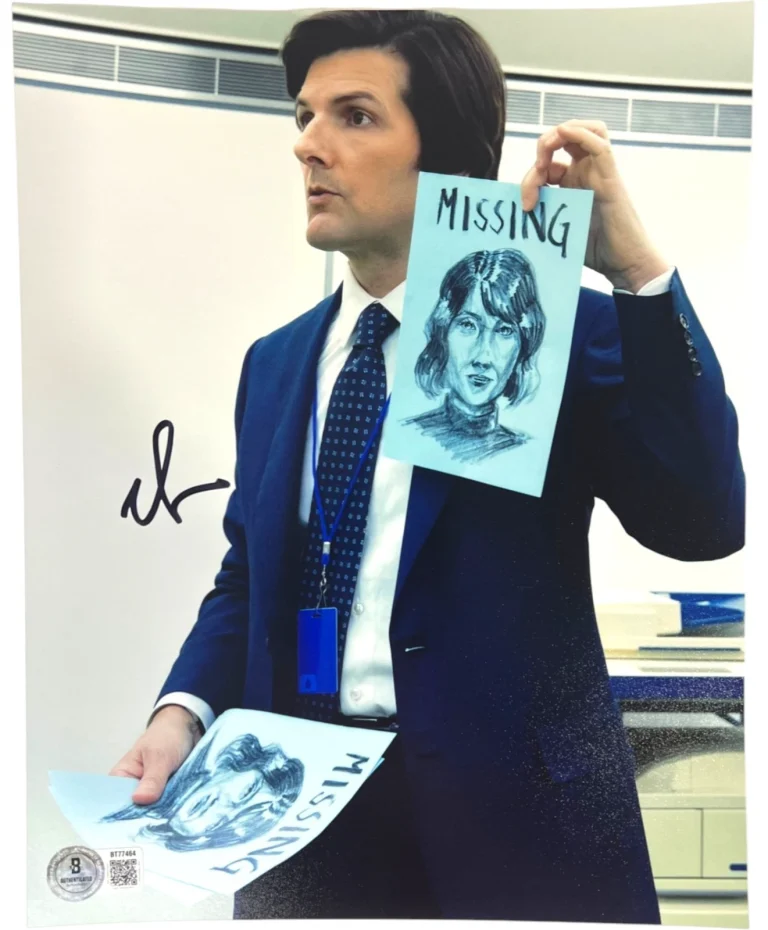 ADAM SCOTT SIGNED SEVERANCE 8X10 PHOTO 1 MARK SCOUT PARKS RECREATION AUTO BAS