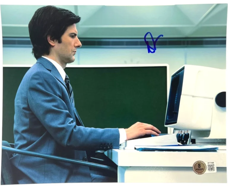 ADAM SCOTT SIGNED SEVERANCE 8X10 PHOTO 5 MARK SCOUT PARKS RECREATION AUTO BAS