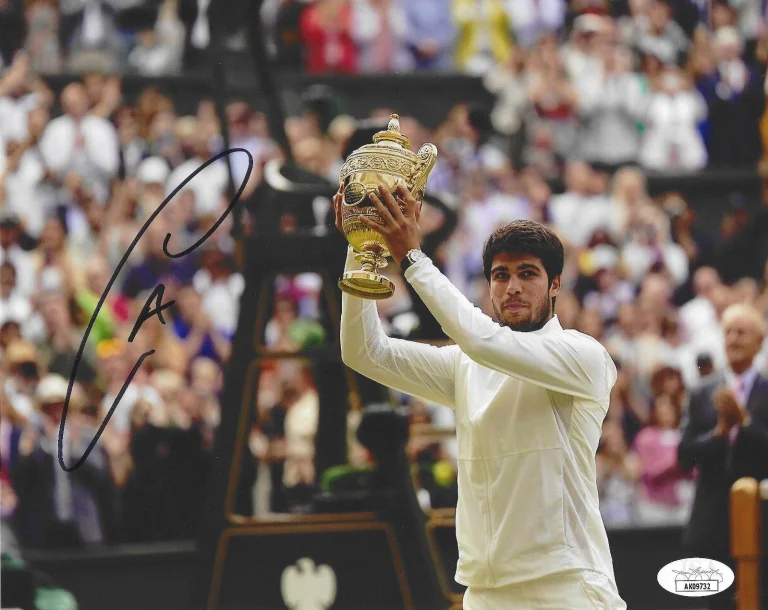 CARLOS ALCARAZ SIGNED 8X10 PHOTO US OPEN FRENCH WIMBLEDON AUSTRALIAN JSA