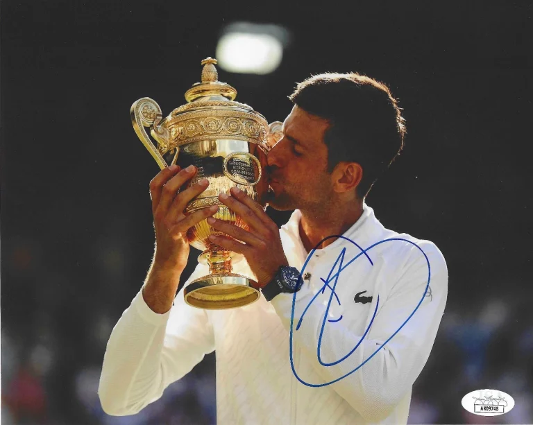 Novak Djokovic Signed Autograph 8x10 Photo Authentic US Open Wimbledon JSA
