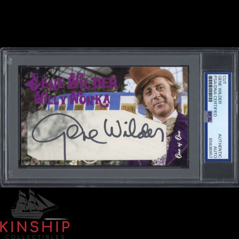 Gene Wilder signed Cut 3x5 Custom Card PSA DNA Slab Willy Wonka Auto C6522