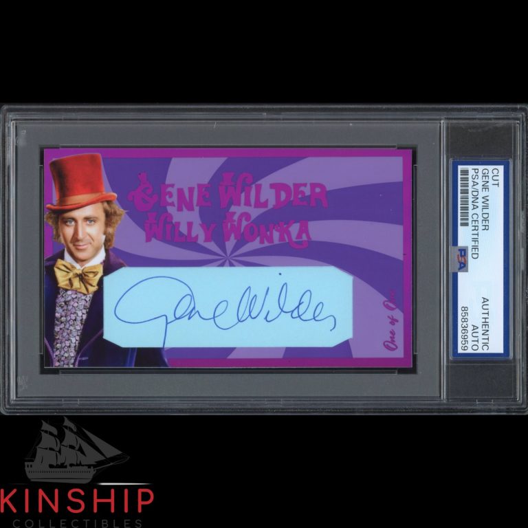 Gene Wilder signed Cut 3x5 Custom Card PSA DNA Slab Willy Wonka Auto C6511