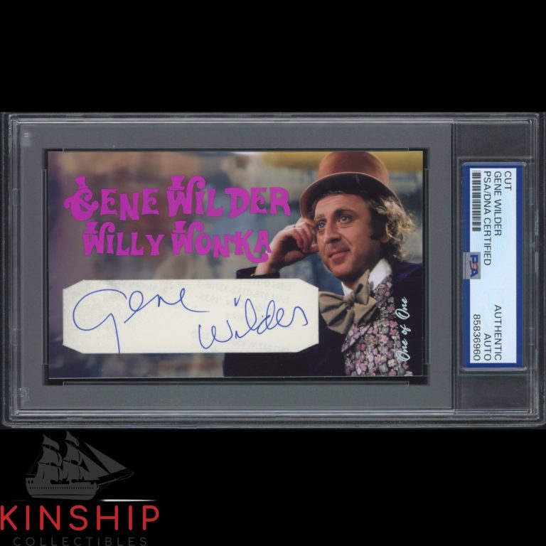 Gene Wilder signed Cut 3x5 Custom Card PSA DNA Slab Willy Wonka Auto C6520