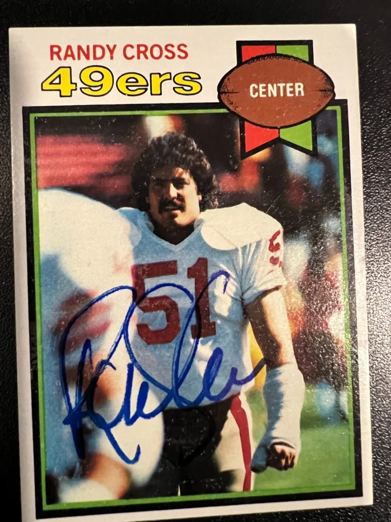 RANDY CROSS SAN FRANCISCO 49ERS  SIGNED 1979 TOPPS CARD #513