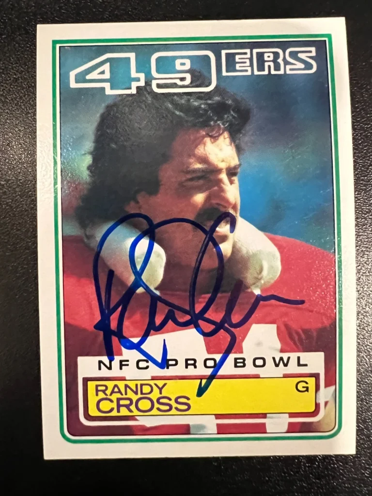 RANDY CROSS SAN FRANCISCO 49ERS  SIGNED 1983 TOPPS CARD #165