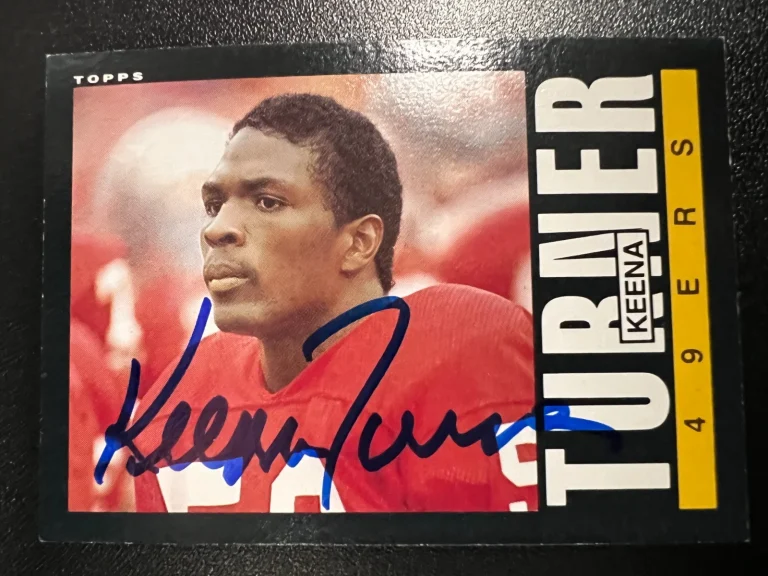 KEENA TURNER SAN FRANCISCO 49ERS SIGNED 1985 TOPPS CARD #162