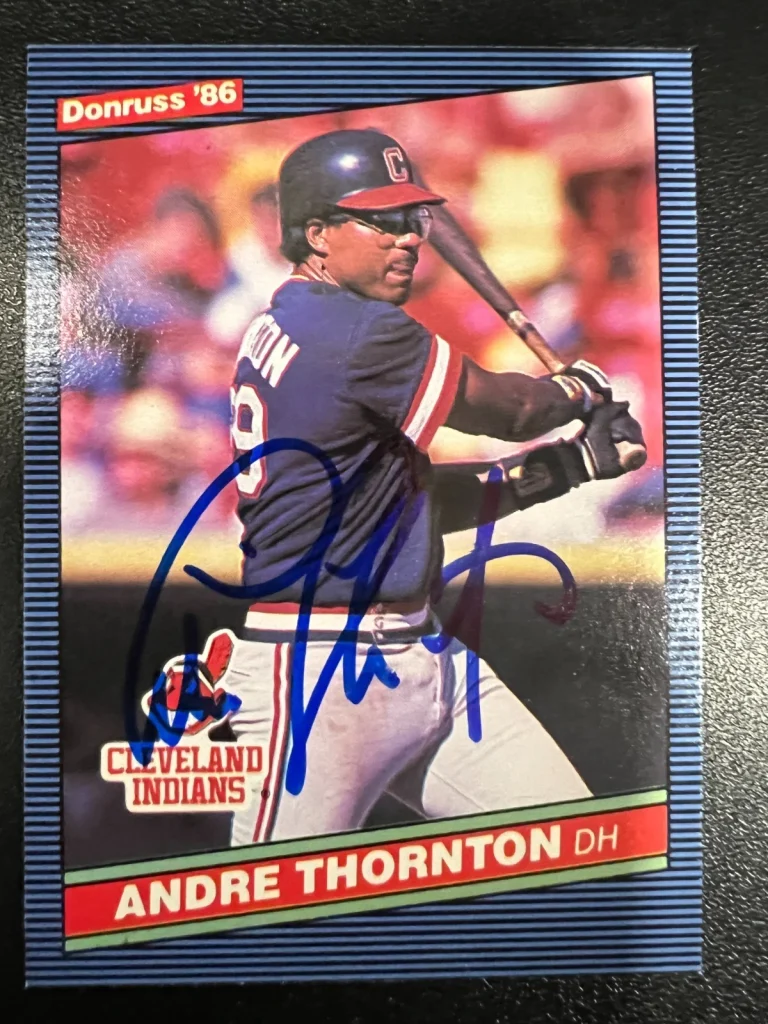 ANDRE THORNTON CLEVELAND INDIANS SIGNED 1986 DONRUSS CARD #251
