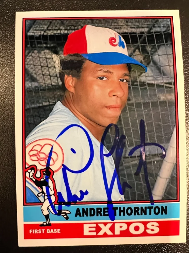 ANDRE THORNTON MONTREAL EXPOS  SIGNED 1976 STYLE CUSTOM CARD
