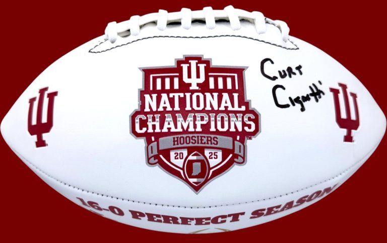 2025 CURT CIGNETTI SIGNED INDIANA HOOSIERS NATIONAL CHAMPIONS FOOTBALL JSA