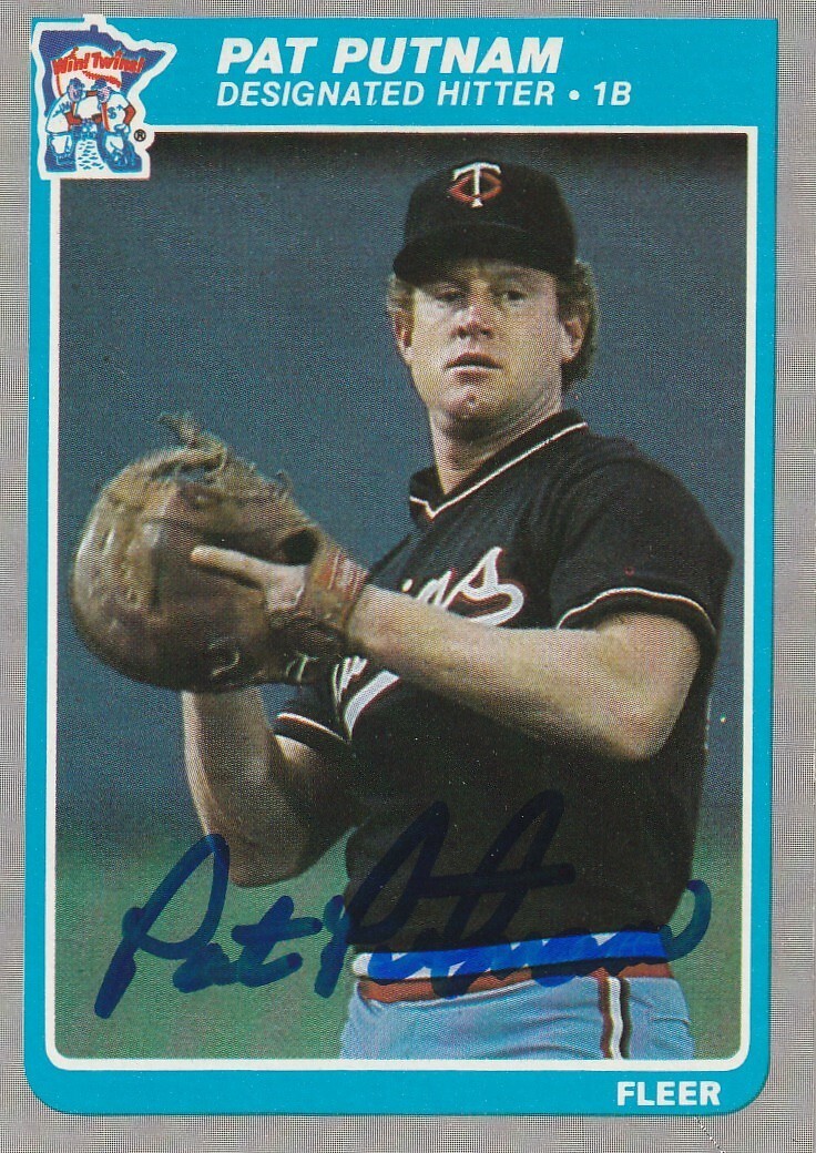 PAT PUTNAM MINNESOTA TWINS  SIGNED 1985 FLEER CARD #287