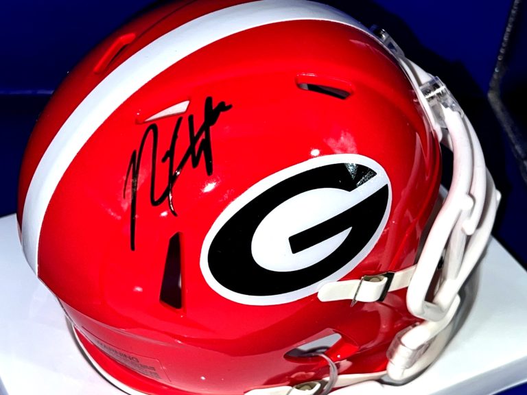 RODNEY HAMPTON GEORGIA BULL DOGS  JSA AUTHENTICATED SIGNED MINI HELMET