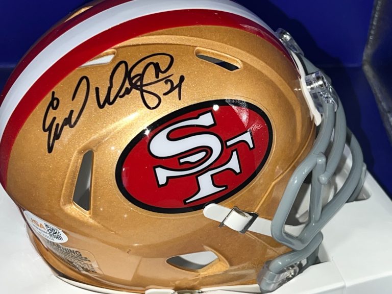 ERIC WRIGHT SAN FRANCISCO 49ERS JSA AUTHENTICATED SIGNED MINI HELMET