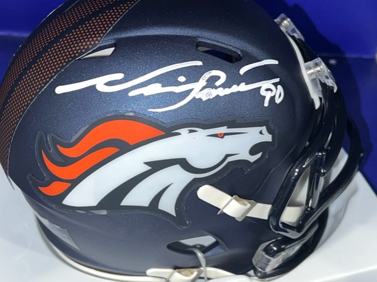 NEIL SMITH DENVER BRONCOS  JSA AUTHENTICATED SIGNED MINI HELMET