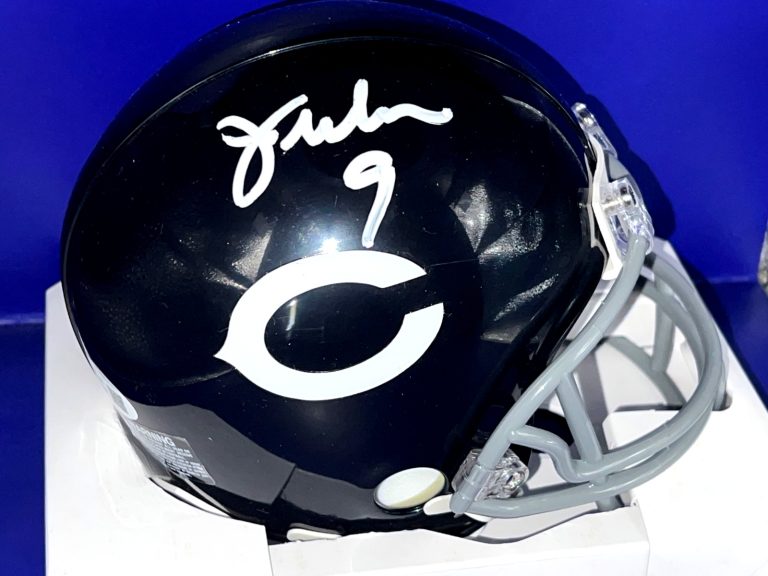 JIM MCMAHON CHICAGO BEARS  BECKETT AUTHENTICATED SIGNED TB MINI HELMET
