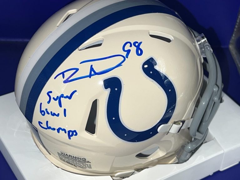 ROBERT MATHIS INDIANAPOLIS COLTS SB CHAMPS  JSA AUTHENTICATED SIGNED MINI HELMET