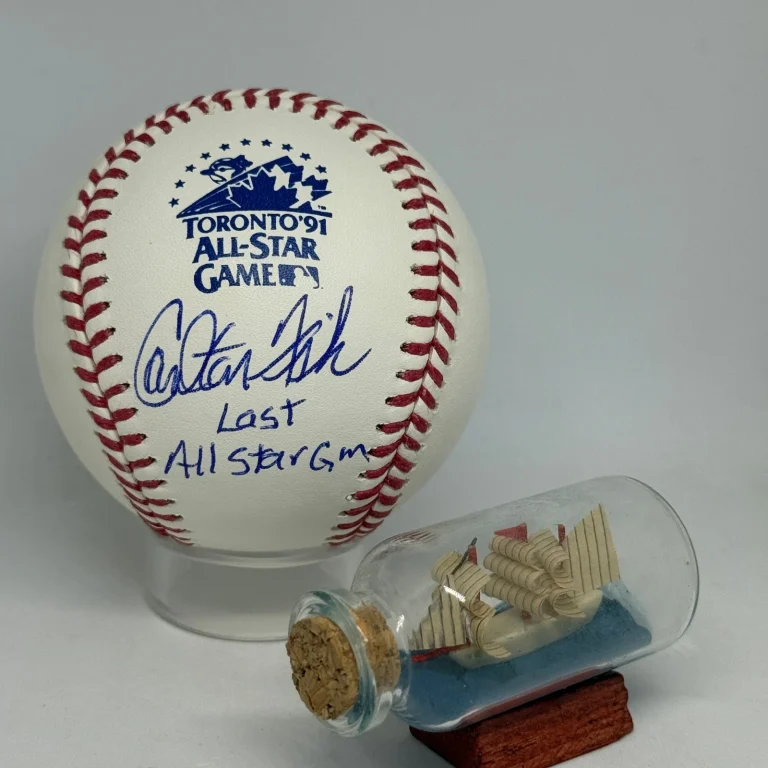 Carlton Fisk signed Rawlings 1991 All Star Game Logo Baseball JSA COA Auto A4774