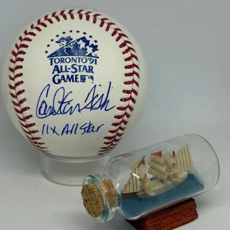 Carlton Fisk signed Rawlings 1991 All Star Game Logo Baseball JSA COA Auto A4762