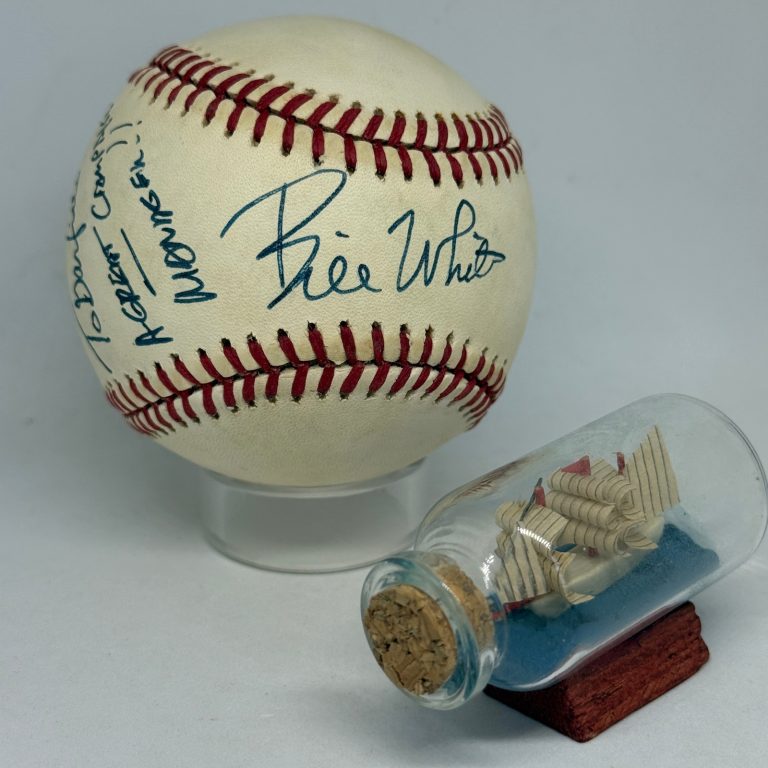 Bill White signed Rawlings ONL Baseball JSA COA Cardinals Phillies Auto A4784