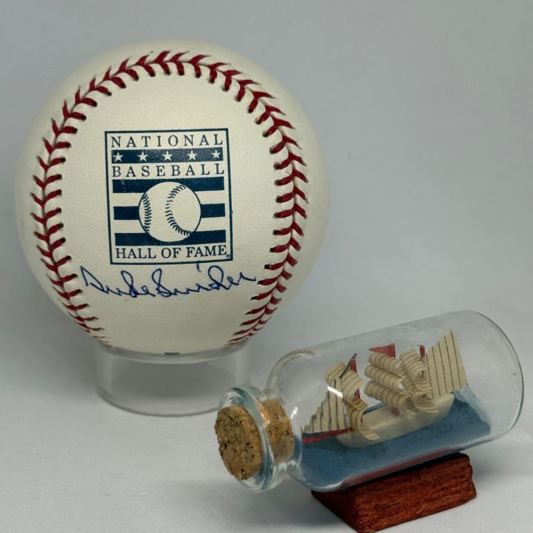 Duke Snider signed Rawlings HOF Logo Baseball JSA COA Dodgers Auto Rare A4778