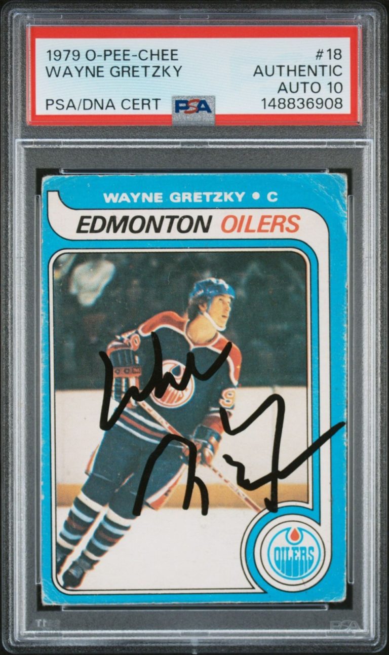 Wayne Gretzky Autographed 1979 O-Pee-Chee OPC #18 RC Signed Rookie PSA Auto 10
