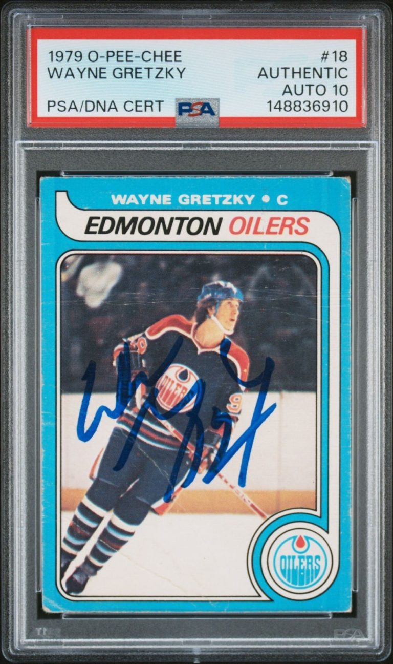 1979 O-PEE-CHEE #18 Wayne Gretzky Signed Rookie Card PSA 10 GEM MINT AUTO