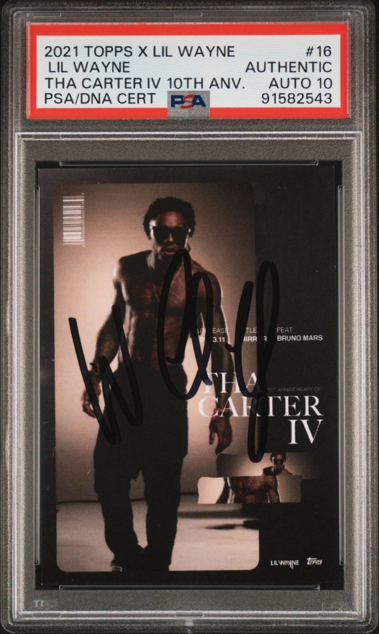 Lil Wayne Signed Autograph 2021 Topps Tha Carter IV Anniversary PSA/DNA 10 Auto