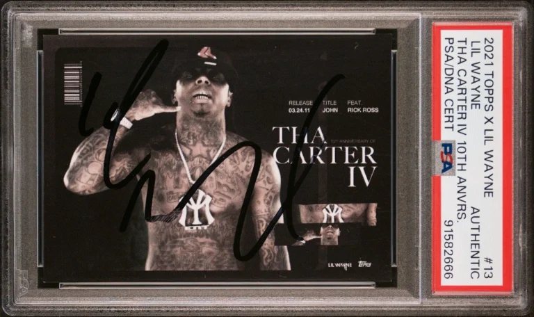 Lil Wayne Signed Topps Tha Carter IV Card PSA DNA Autograph Auto Rapper