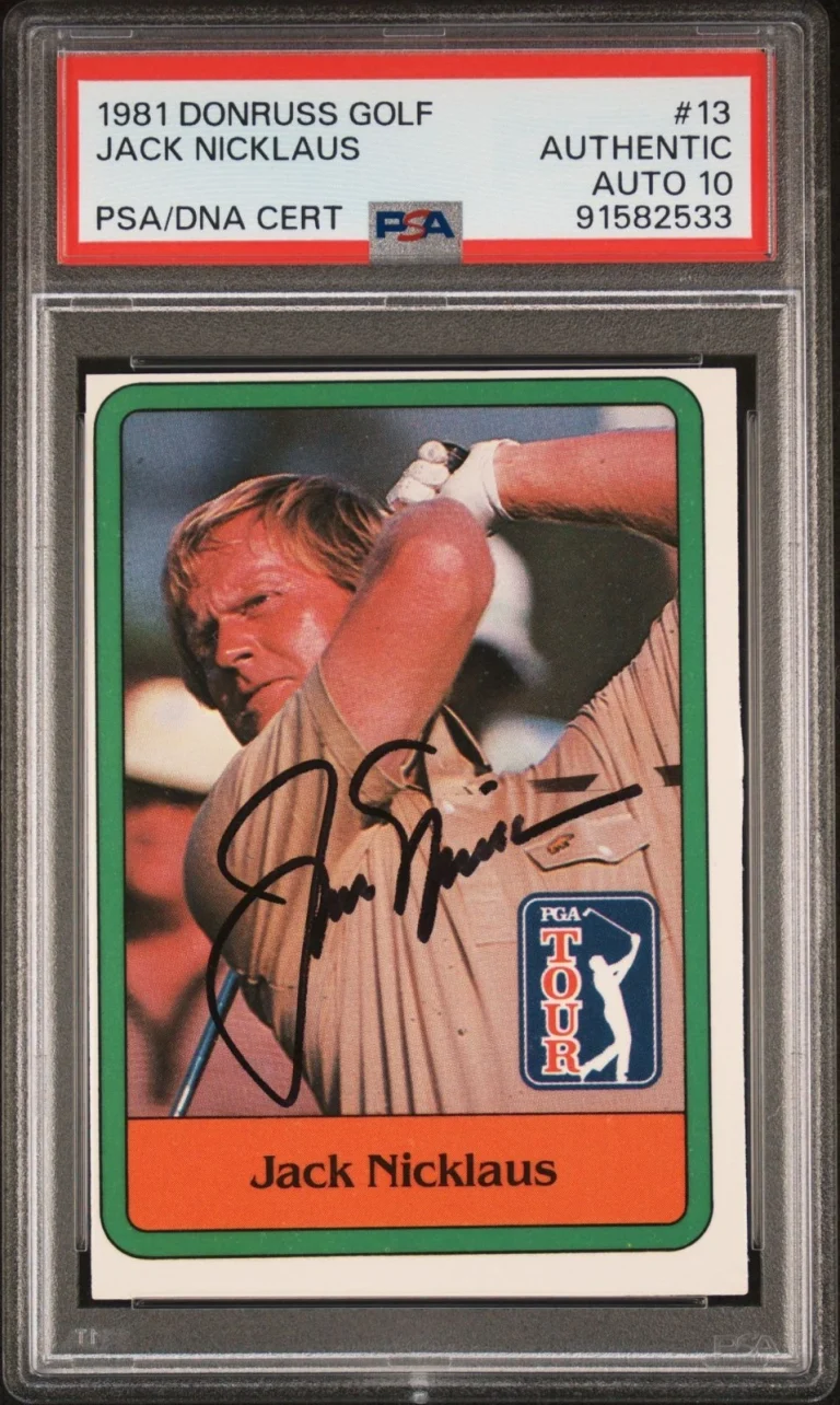 1981 Donruss Golf #13 Jack Nicklaus Signed Rookie Card PSA AUTO 10 RC LEGEND HOF