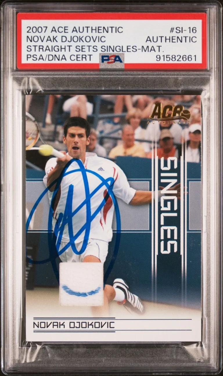 2007 Ace Authentic SI-16 Novak Djokovic Signed Singles Material PSA Auto