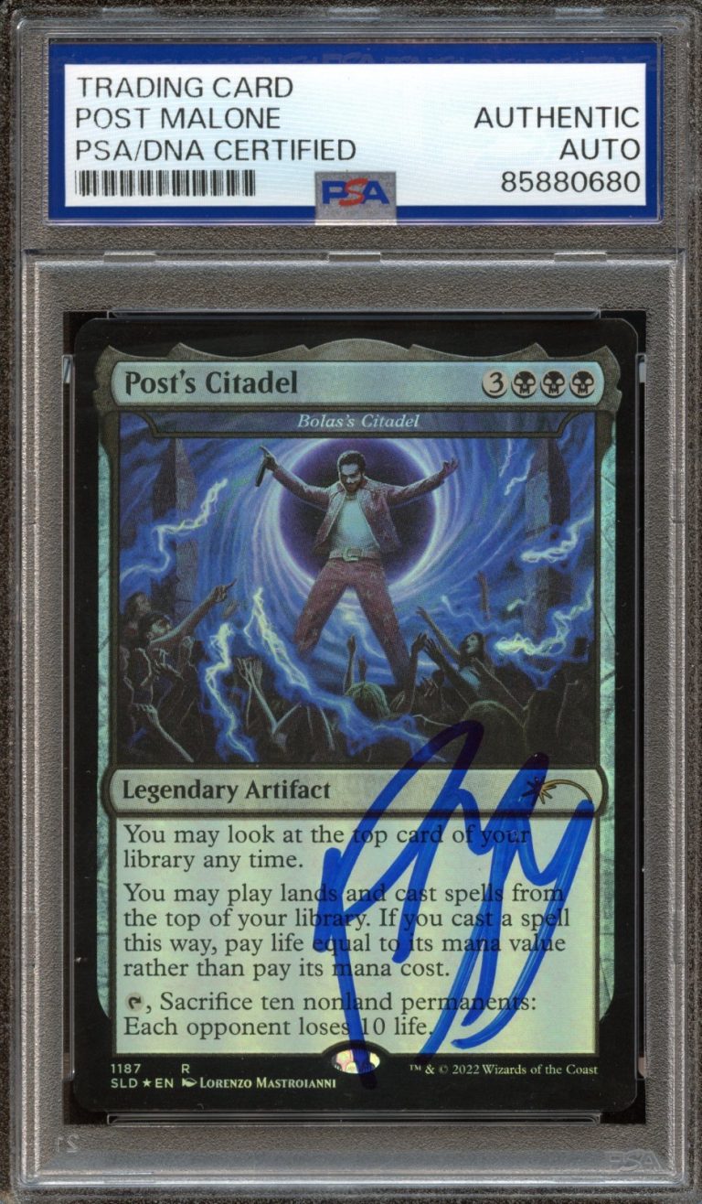 POST MALONE SIGNED MAGIC THE GATHERING SECRET LAIR POST'S CITADEL #1187 AUTO PSA