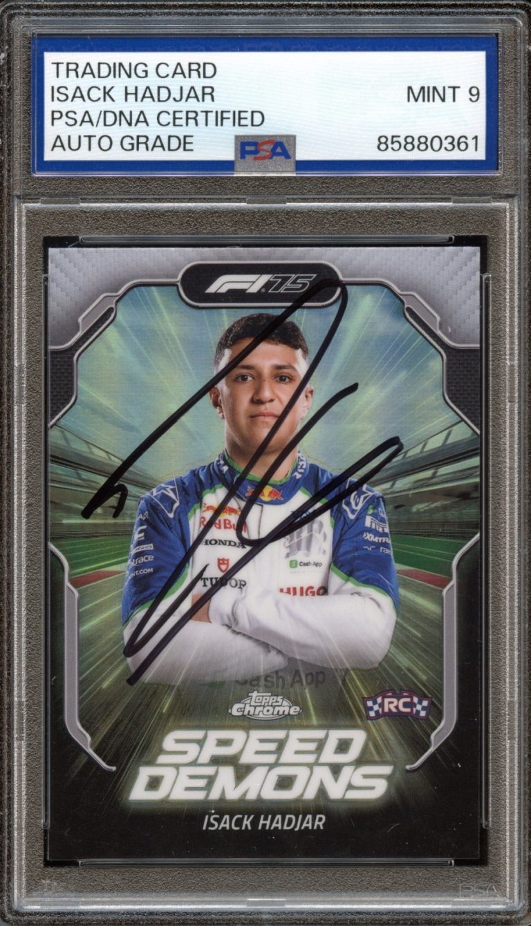 Isack Hadjar Signed 2025 Topps Chrome Formula 1 Speed Demons RC PSA/DNA Auto