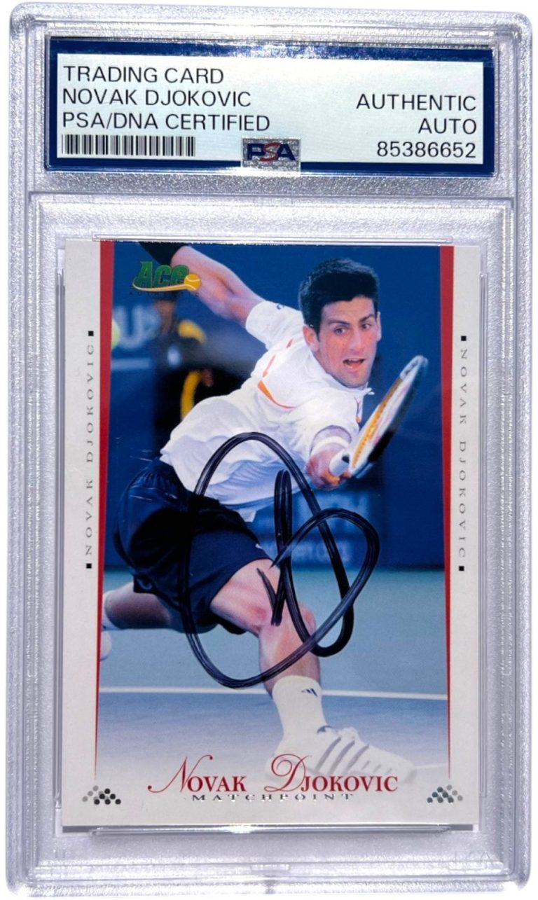 Novak Djokovic Signed 2008 Ace Authentic #3 Match Point Tennis Card PSA Auto