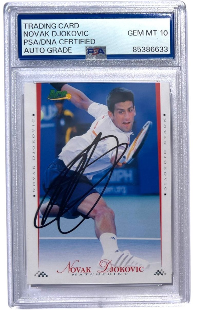 Novak Djokovic Signed 2008 Ace Authentic #3 Match Point Tennis Card PSA Auto 10