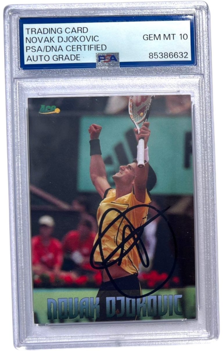 Novak Djokovic Signed 2007 Ace Authentic Promo Rookie Tennis Card RC Psa Auto 10