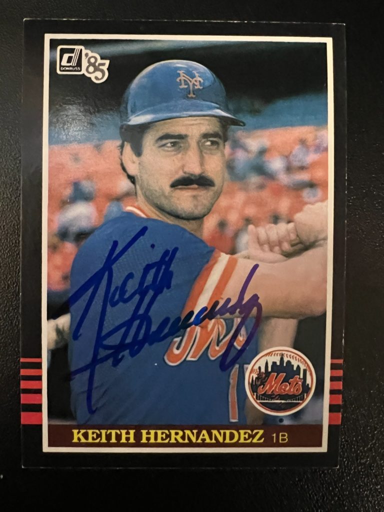 KEITH HERNANDEZ NEW YORK METS  SIGNED 1985 DONRUSS CARD #68