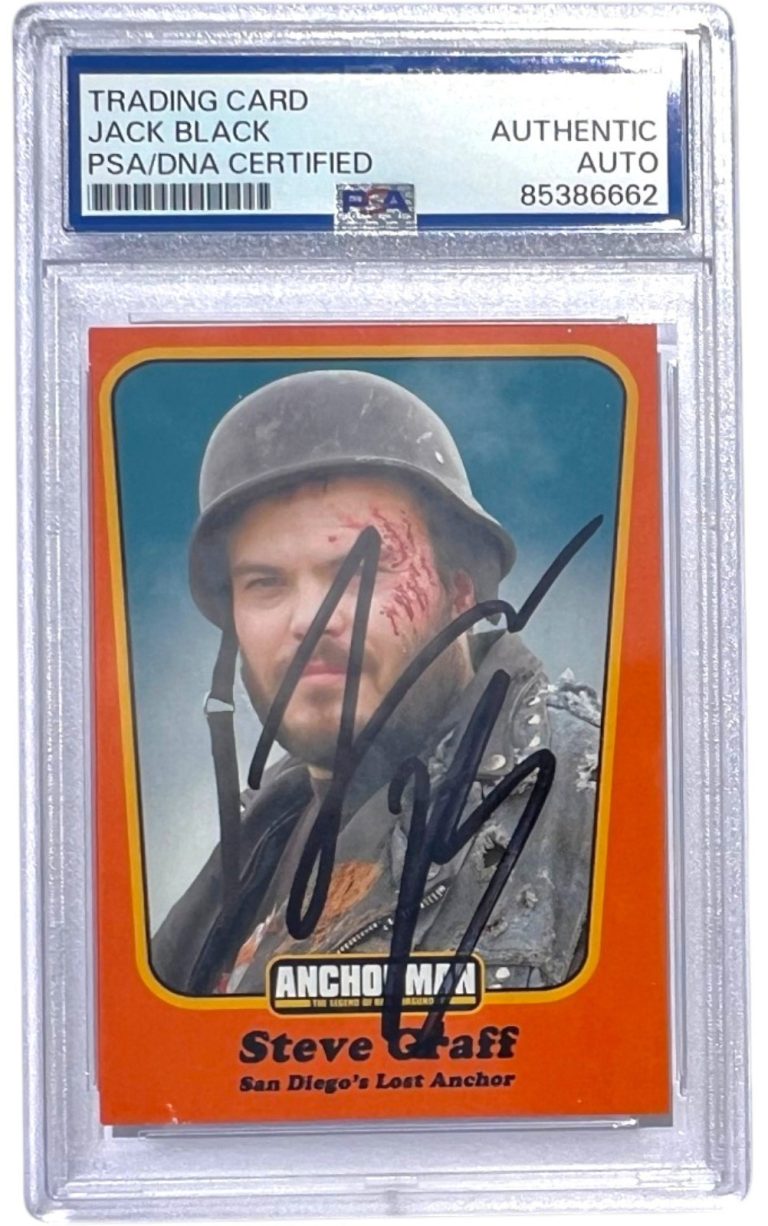 2011 Anchorman The Legend of Ron Burgundy Jack Black Signed Steve Graff PSA Auto