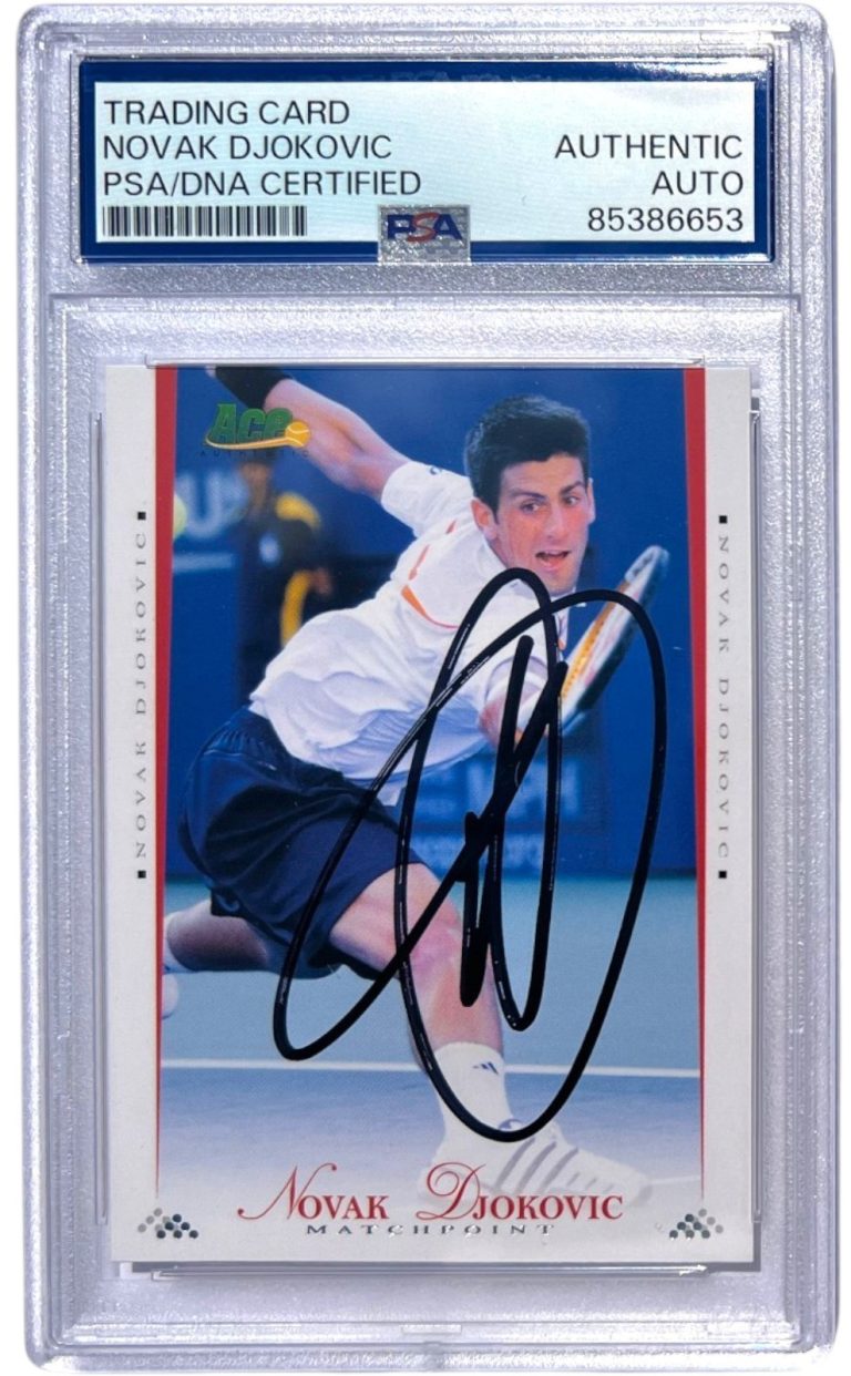 2008 Ace Authentic Matchpoint #3 Novak Djokovic Signed Rookie Card PSA Auto