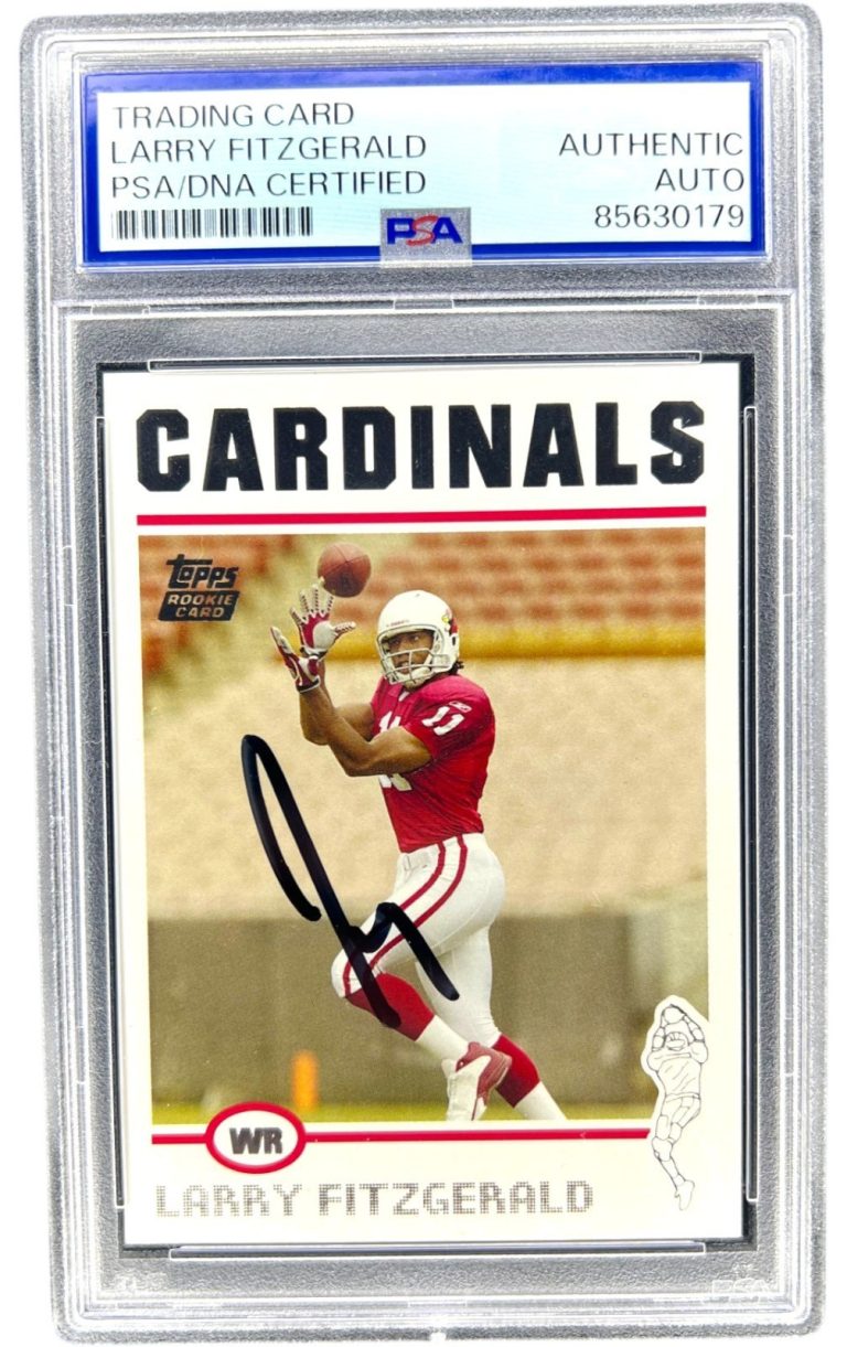 2004 Topps NFL #360 Larry Fitzgerald Signed Rookie Card RC PSA AUTO CARDINALS