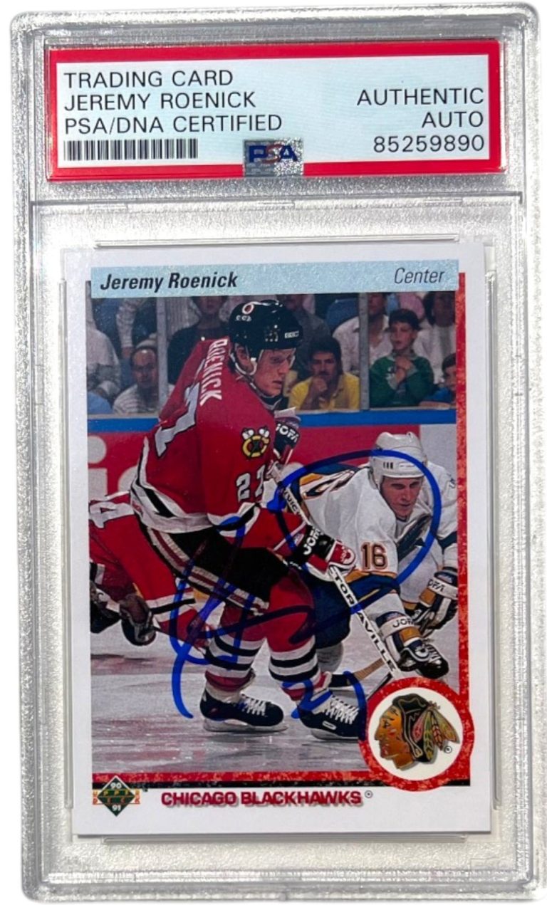 Jeremy Roenick Signed 1990 Upper Deck #63 Rookie Card PSA Auto HOF