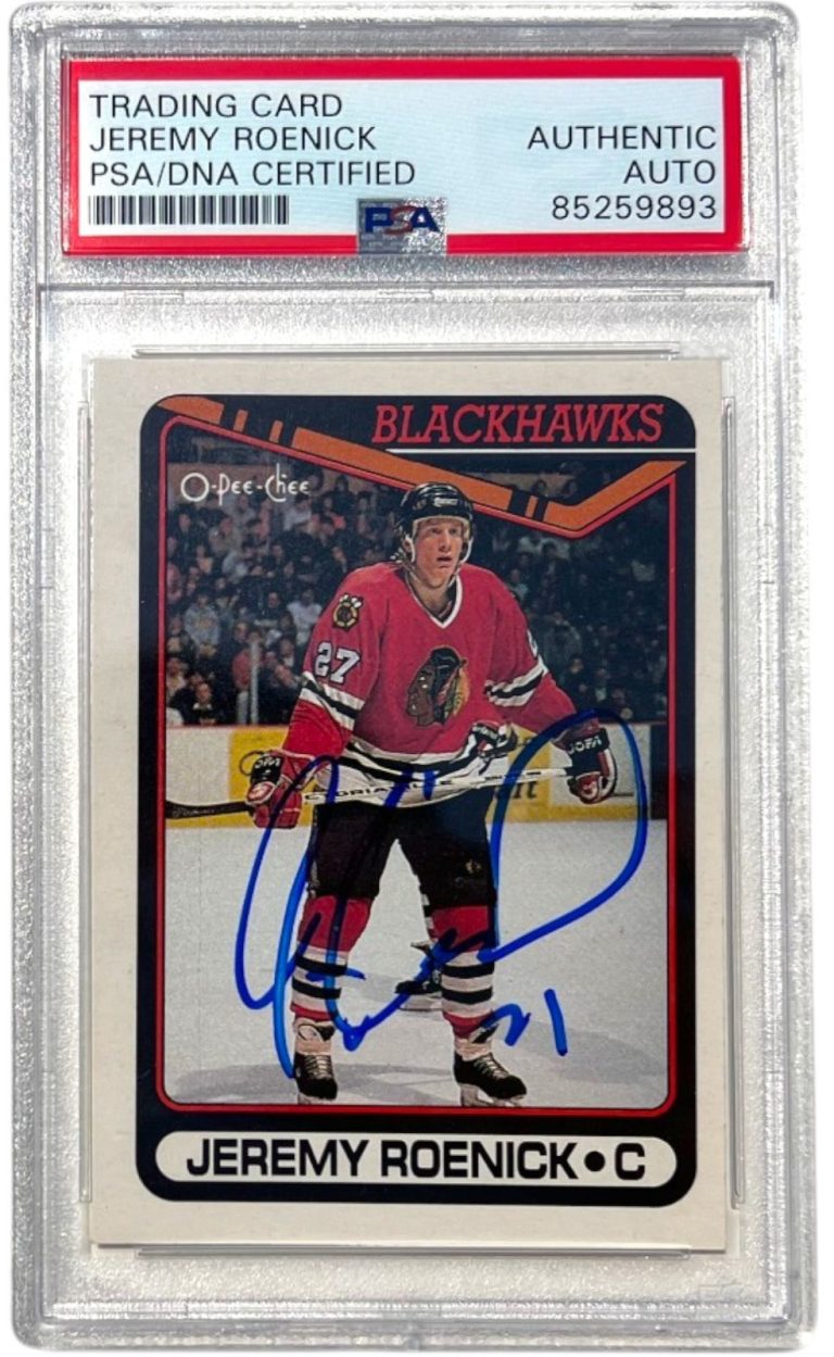 Jeremy Roenick Signed 1990 O-Pee-Chee Rookie Rc Card #7 PSA Auto