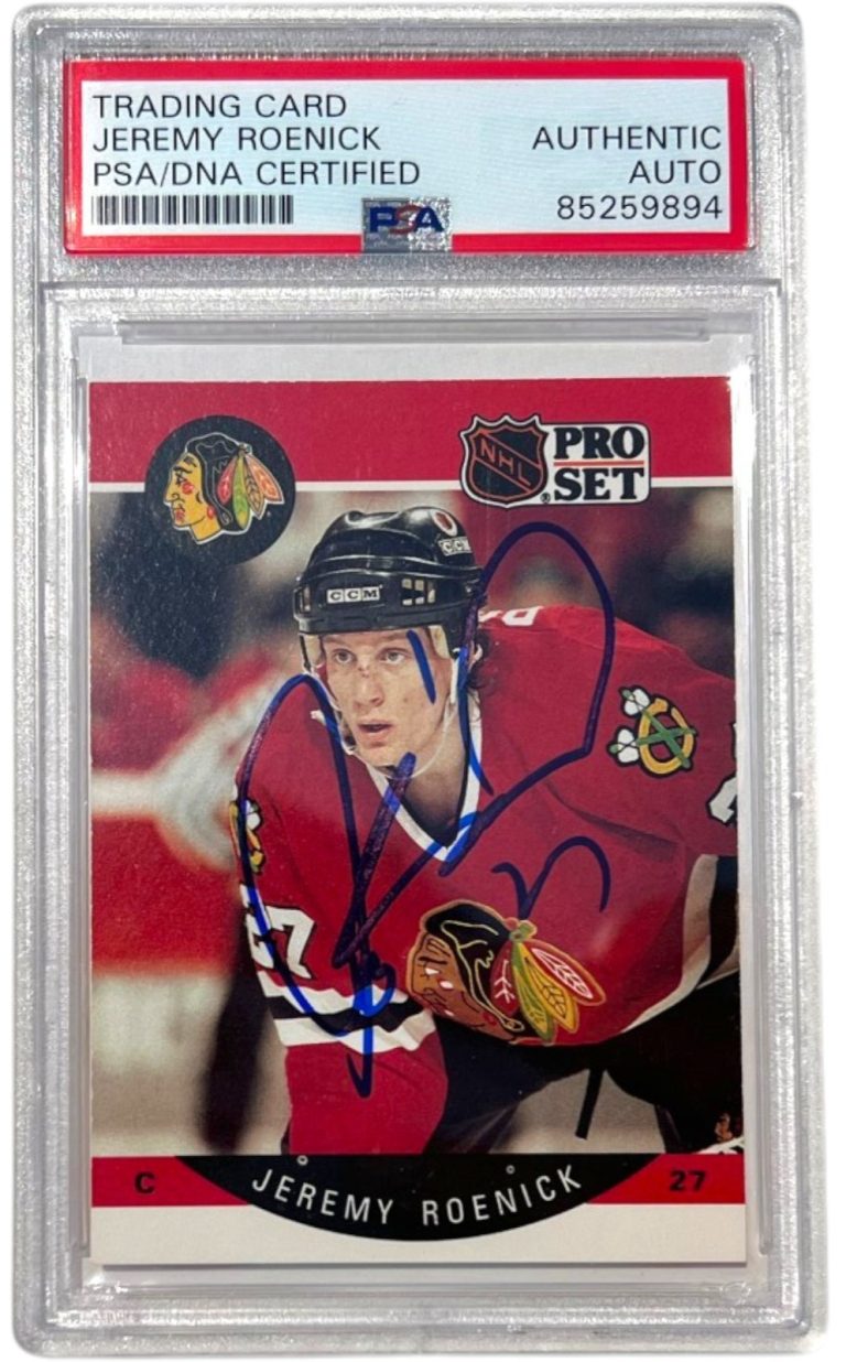 1990-91 Pro Set #58 Jeremy Roenick RC Signed Card Auto PSA/DNA