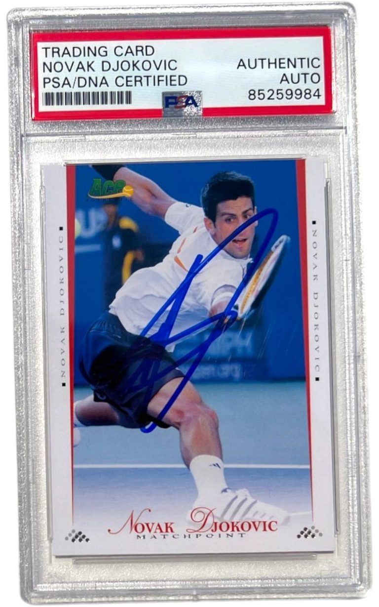 2008 Ace Authentic Matchpoint #3 Novak Djokovic Signed RC Card PSA/DNA Auto