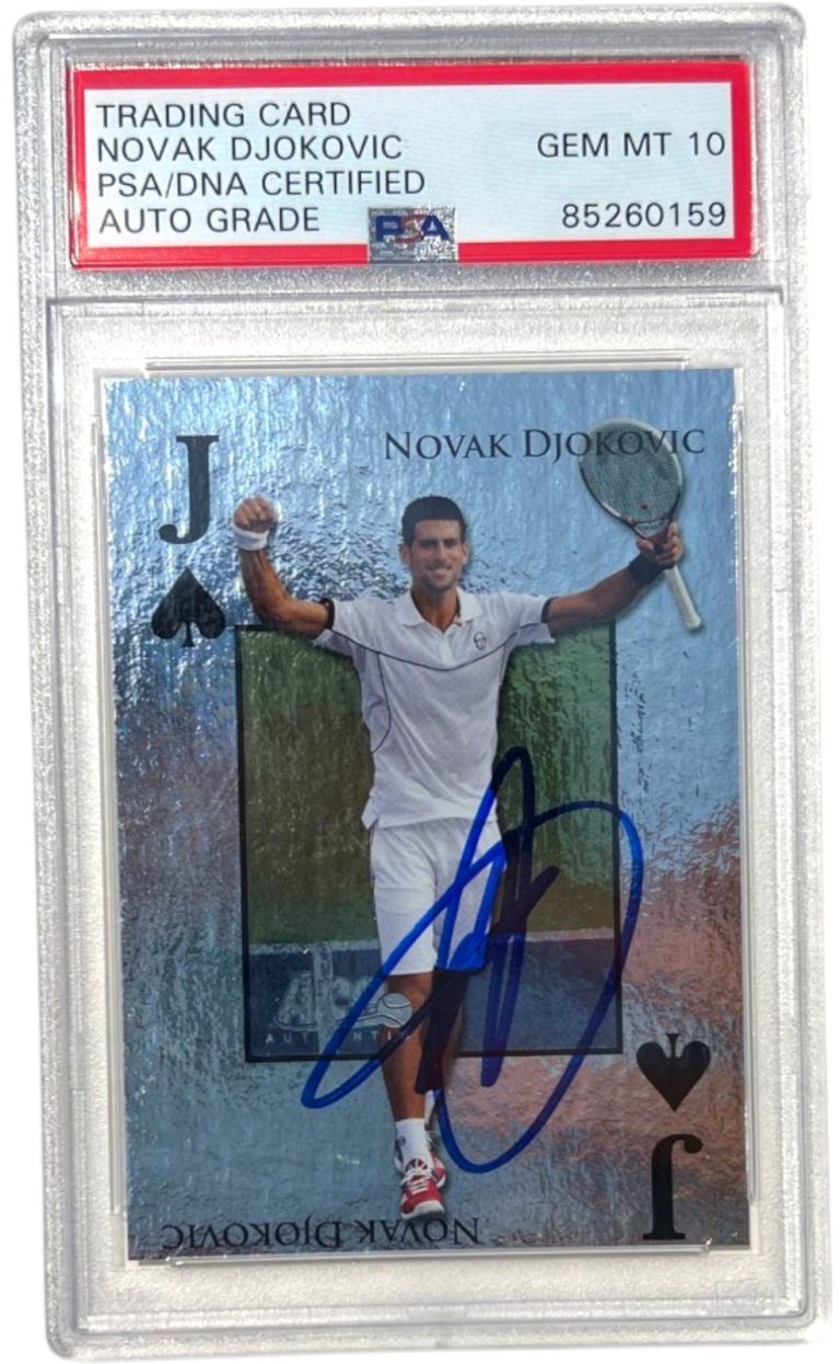 Novak Djokovic Signed 2011 Ace Authentic #RF15 Match Point 2 Card PSA Auto 10