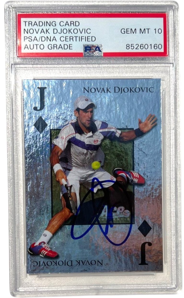 Novak Djokovic Signed 2011 Ace Authentic #RF16 Match Point 2 Card PSA Auto 10